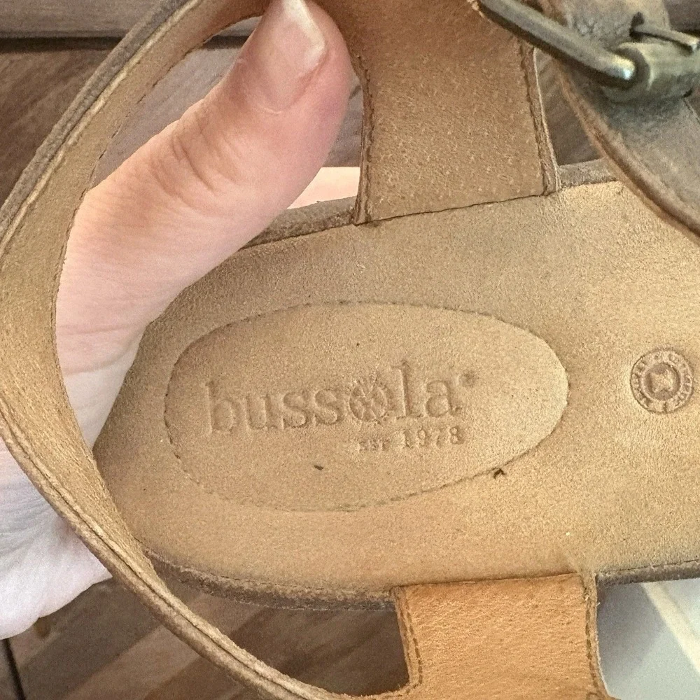 Bussola Sandals Women's 10 EU 41 Strappy Wedge Slingback Leather Trinidad Teagan
